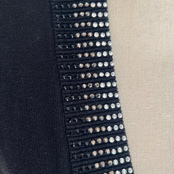 VINTAGE  Calvin Klein Rhinestone Accents Bolero Sweater/Jacket, Size Large - Picture 2 of 4